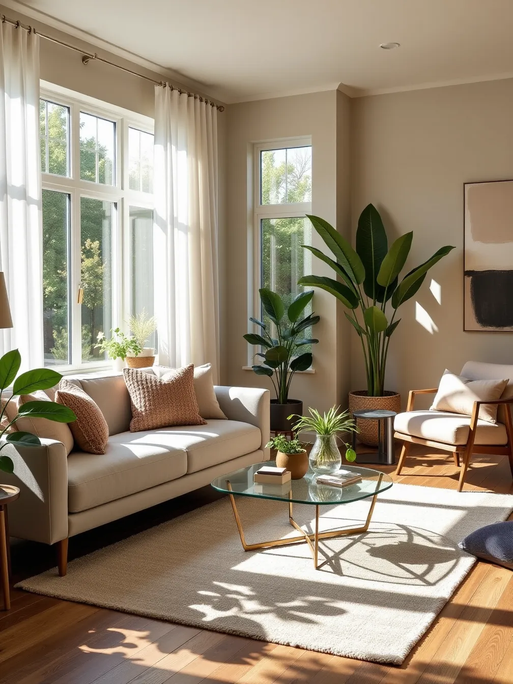 Sophisticated Modern Living Room with Natural Elements