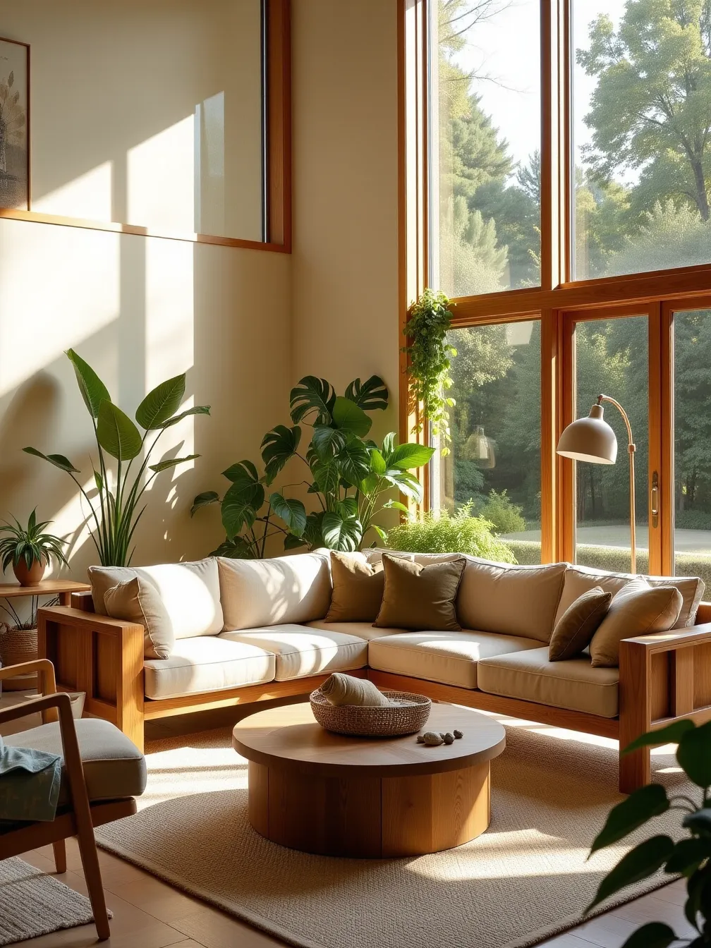 Contemporary Living Room with Natural Light